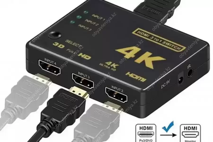 Продам HDMI сплиттер/свитч/Switch 3*1 + пульт