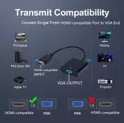 Конвертер Адаптер HDMI VGA переходник видео