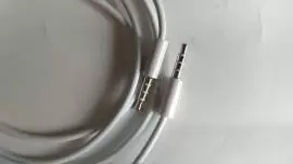 Аудио кабель AUX 1 метр белый эко материалы автомо