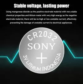 Sony батарейка CR2032 3V для пульта сигнализации, 