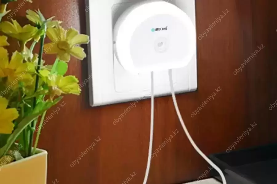 Ночник LED + двойное USB зарядное устройство