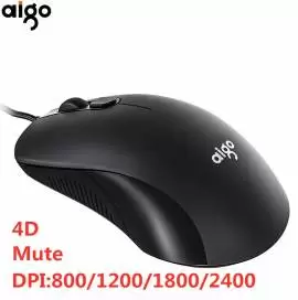 Бесшумная мышь проводная Aigo 4D USB мышка компьют